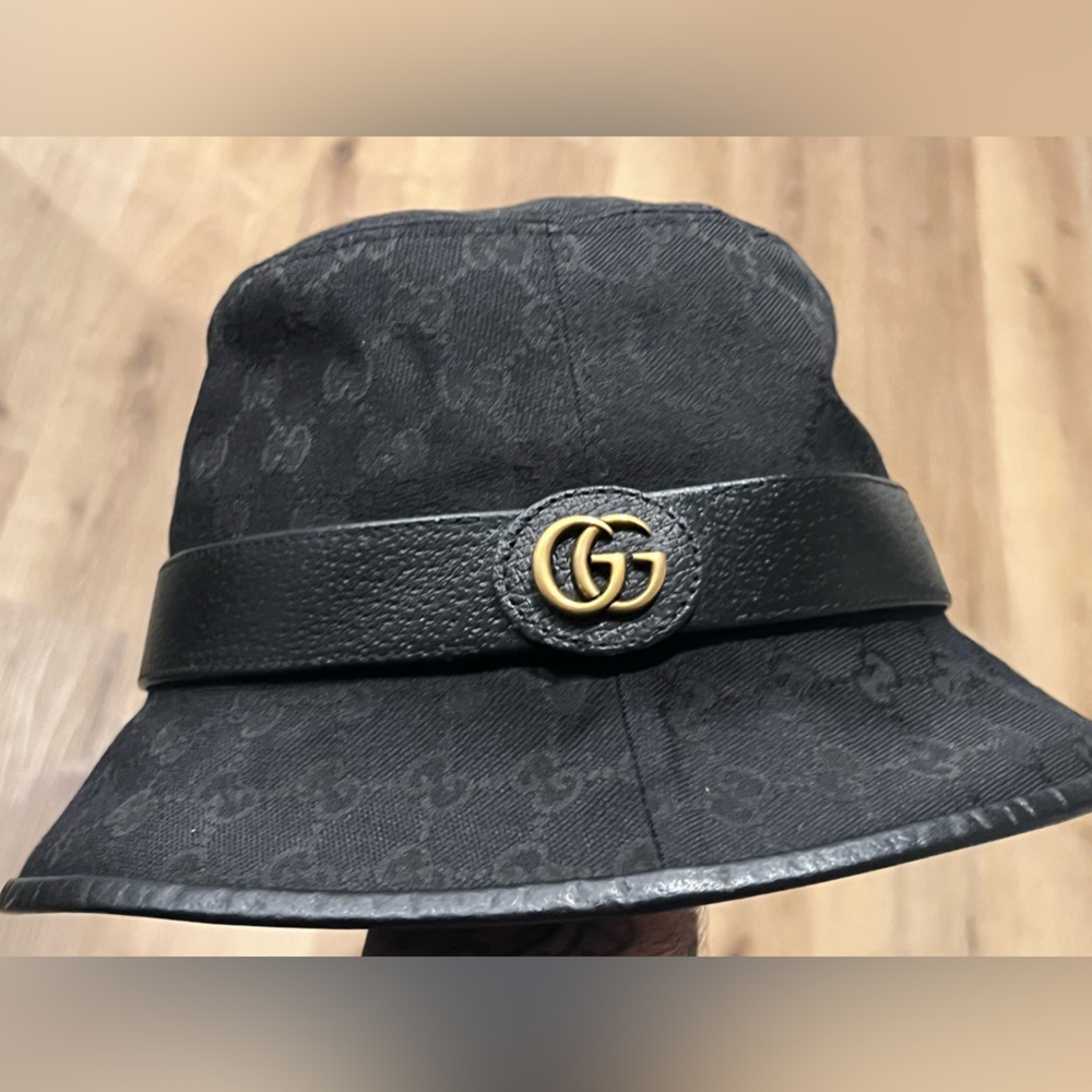 GUCCI 576587 Bucket Hat Black Used Small 57 CM
